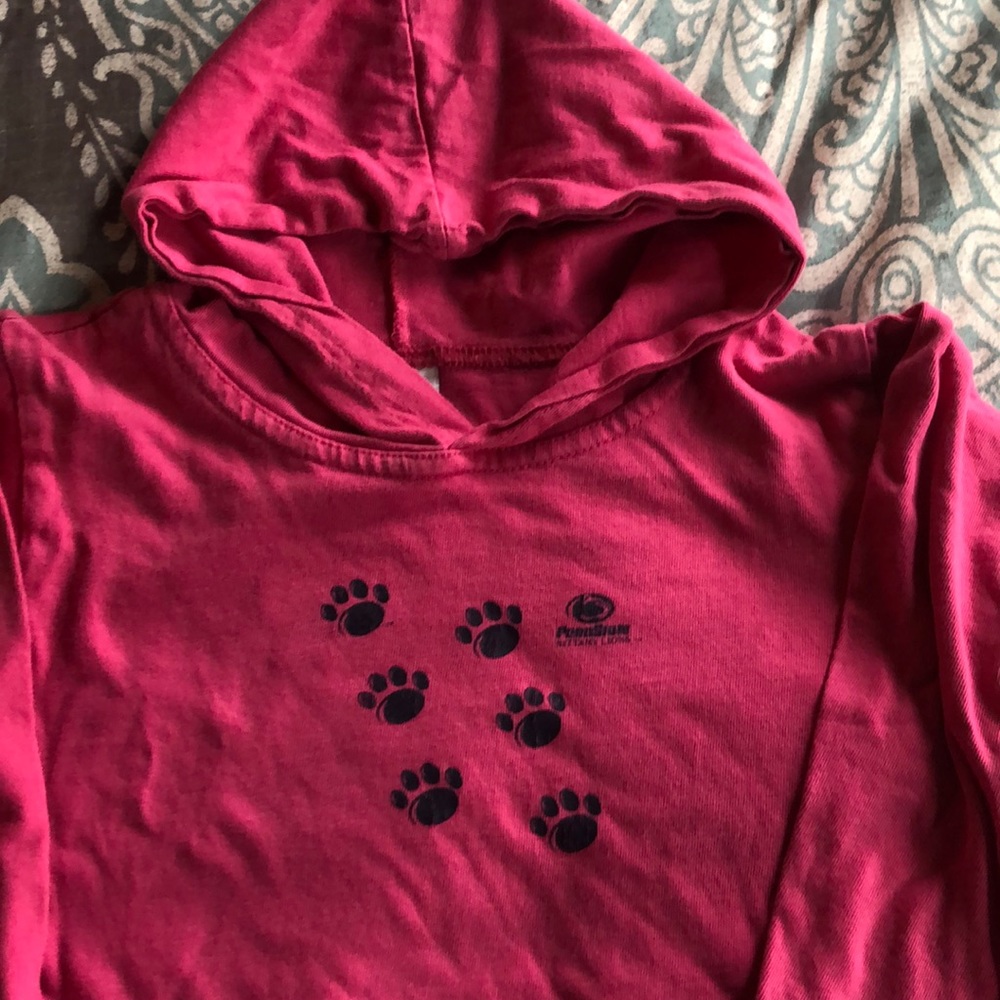 Penn state pink hooded tee 4T